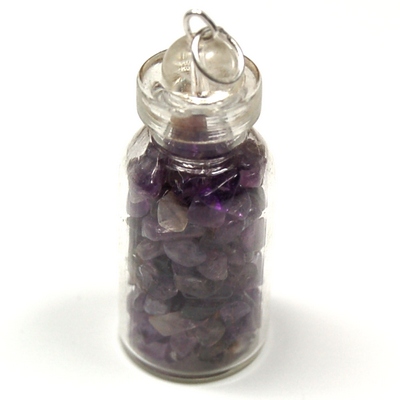 Bottles - Amethyst Crystals in a Bottle