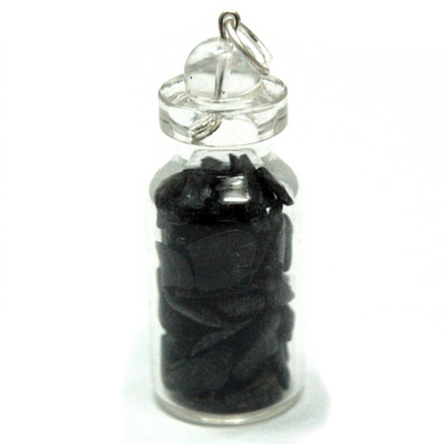 Bottles - Black Agate Crystals in a Bottle