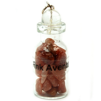 Bottles - Pink Aventurine Crystals in a Bottle