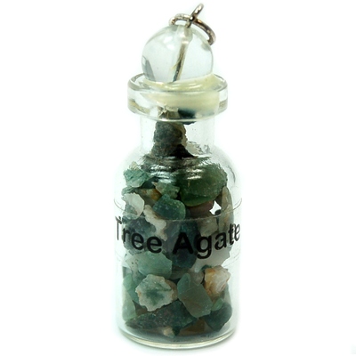 Bottles - Tree Agate Crystals in a Bottle