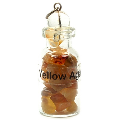 Bottles - Yellow Agate Crystals in a Bottle