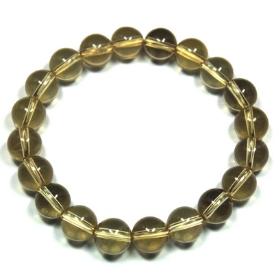 Crystal Bracelets - Citrine Round Bead Bracelet