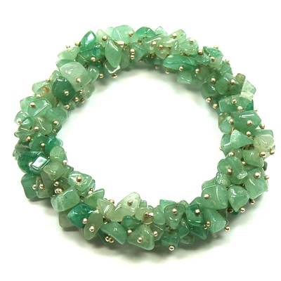 Crystal Bracelets - Green Aventurine Cluster Bracelet