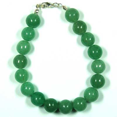 Crystal Bracelets - Green Aventurine Round Bead Bracelet