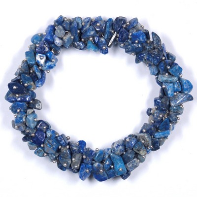 Crystal Bracelets - Lapis Lazuli Cluster Bracelet
