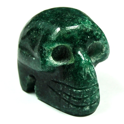Crystal Mini-Skulls - Green Aventurine Mini-Skull (Dark)