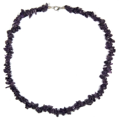 Crystal Necklaces - Amethyst Tumbled Chips Necklace