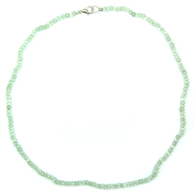 Crystal Necklaces - Green Amethyst Faceted Bead Necklace