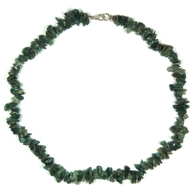 Crystal Necklaces - Moss Agate Tumbled Chips Necklace