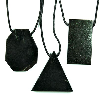 Crystal Pendants - Black Agate Free-Form Pendant