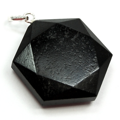 Crystal Pendants - Black Agate Star of David Pendant