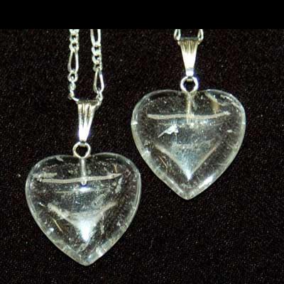 Crystal Pendants - Clear Quartz Heart Pendant