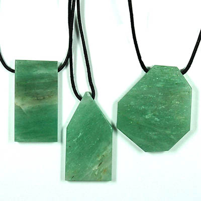 Crystal Pendants - Green Aventurine Free-Form Pendant