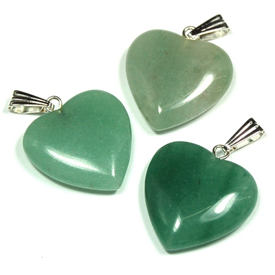Crystal Pendants - Green Aventurine Heart Pendant