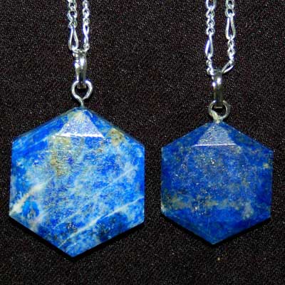 Crystal Pendants - Lapis Lazuli Star of David Pendant