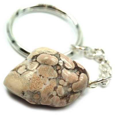 Keychains - Tumbled Spotted Agate Keychain