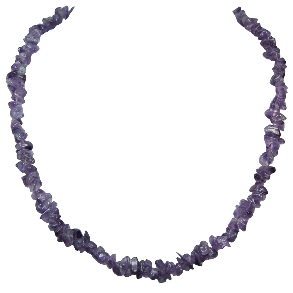 Necklaces - Amethyst Tumbled Chips Necklace (India)