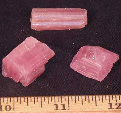 Rubellite - Pink Tourmaline Rods in Matrix