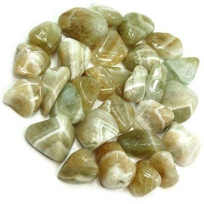 Tumbled Banded Prasiolite - Tumbled Stones