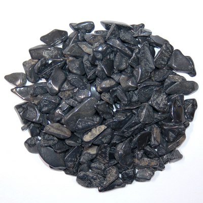 Tumbled Black Agate Chips