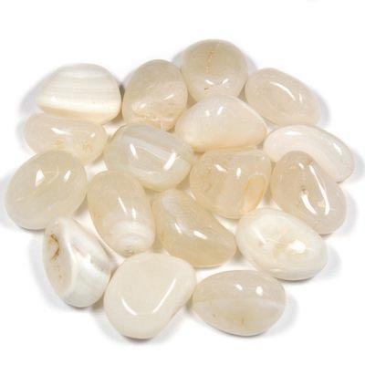 Tumbled White Agate - Tumbled Stones