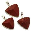 Discontinued - Red Jasper Faceted Triangle Pendant (India)