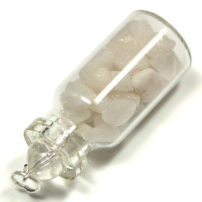 White Aventurine Crystal Chips in a Bottle