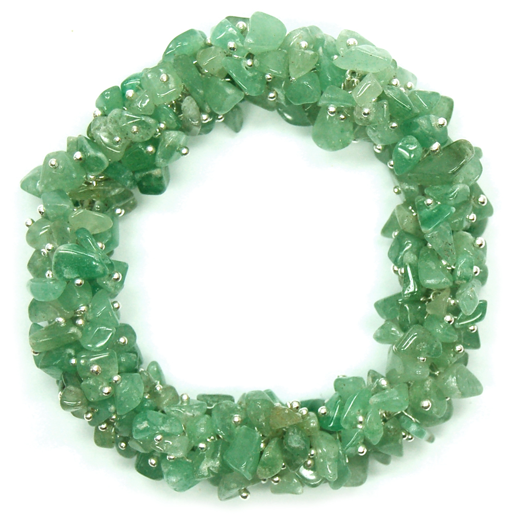 DISCONTINUE  - Green Aventurine Cluster Bracelet (India)