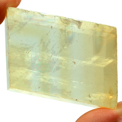 Orange Yellow Calcite Iceland Spar Crystal Raw Mineral 282g Optical Calcite