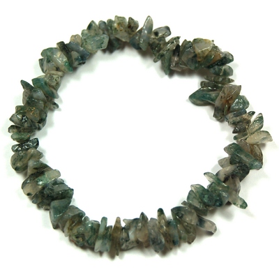 Discontinued - Moss Agate Single Strand Bracelet (India)