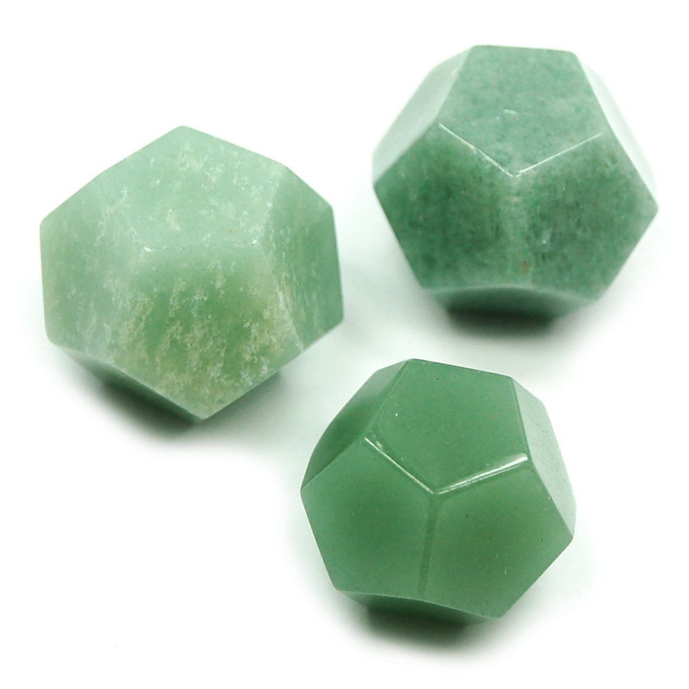 Discontinued - Dodecahedron Platonic Solid - Green Aventurine