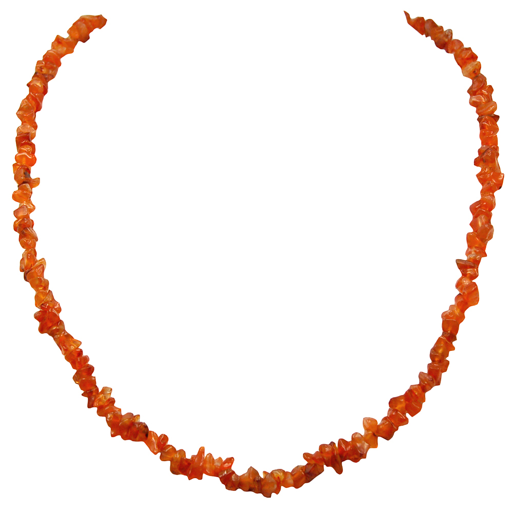 Necklaces - Carnelian Tumbled Chips Necklace (India)