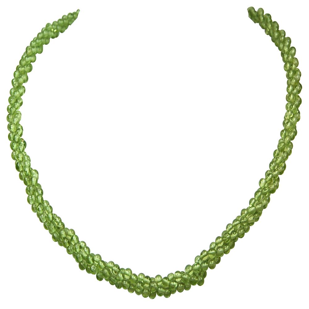 Discontinued - Peridot Twisted Rope Necklace (India)