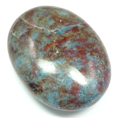 Palm Stones -  Ruby in Blue/Green Kyanite Palm Stone (India)