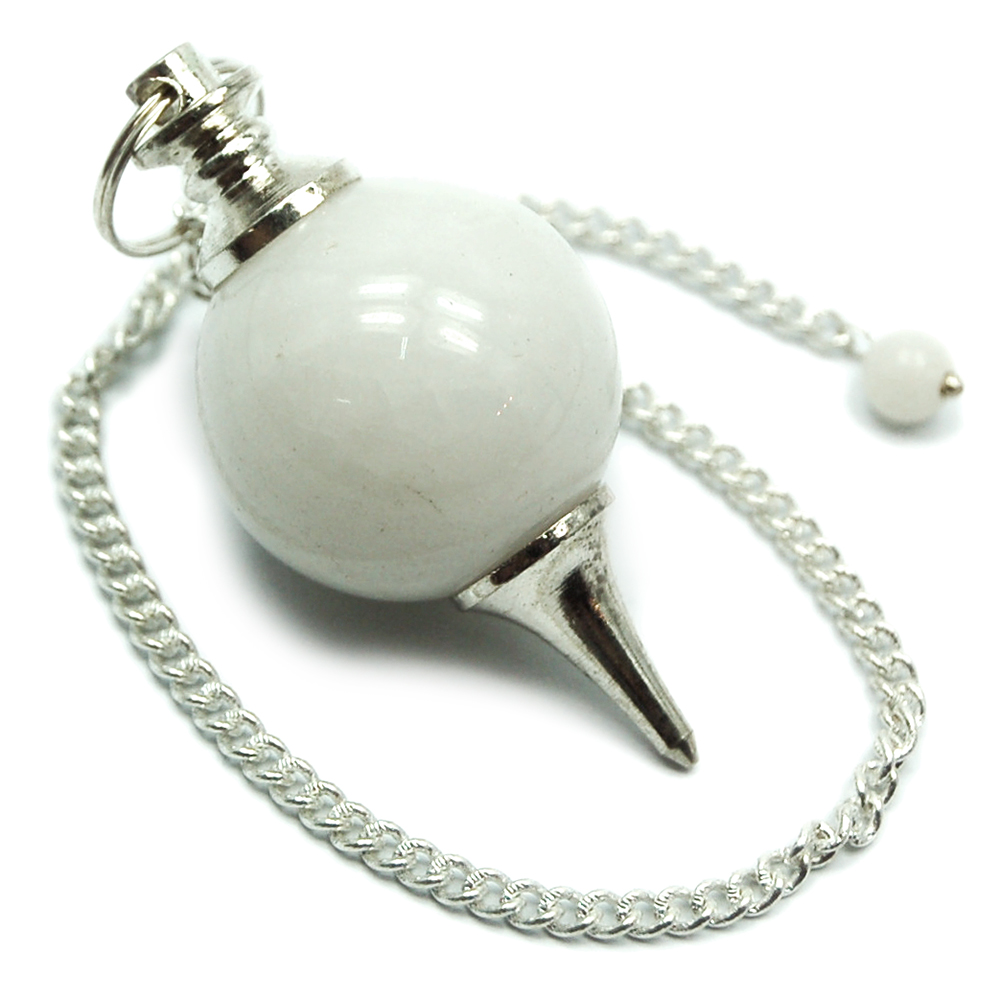 Discontinued - White Aventurine Sphere Pendulums (India)