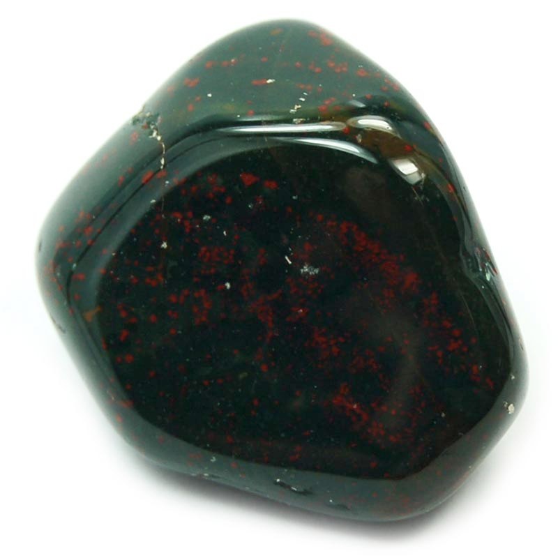 One 1 Tumbled Bloodstone Red Green Stone of Courage Metaphysical