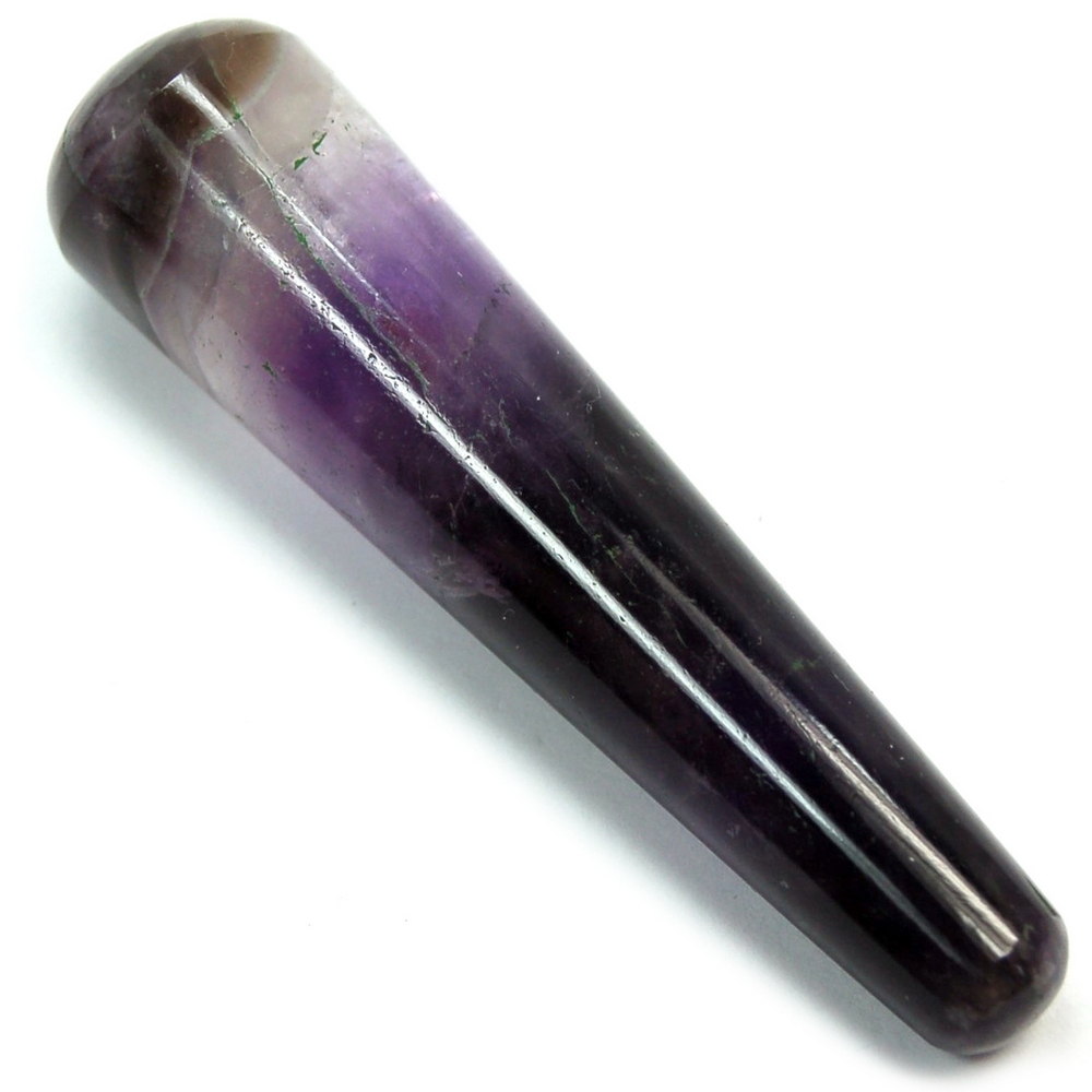 DISCONTINUE - Amethyst Massage Wands (Round Ends) (India)