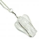 CLEARANCE - Clear Quartz Wire-Wrapped Angel Pendant